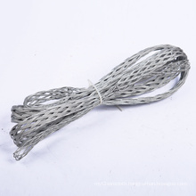 Double head wire mesh grip cable pulling socks